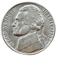 Five Cent Jefferson ( silver Coin )