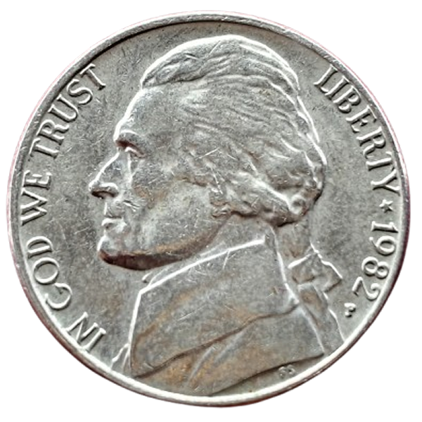 Five Cent Jefferson ( silver Coin )