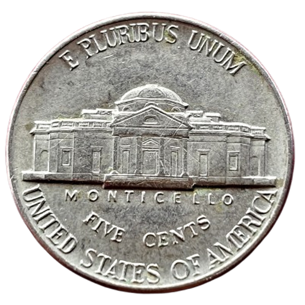 Five Cent Jefferson ( silver Coin ) - Image 2