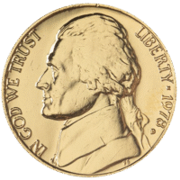 Five Cent Jefferson ( Golden Coin )